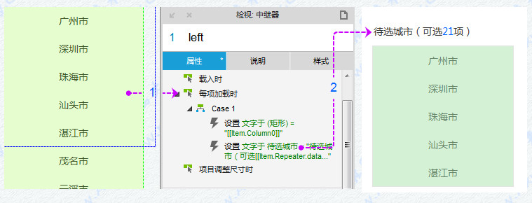 Axure设计：左右双向列表带计数选择